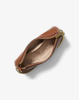 Jet Set Large Pebbled Leather Convertible Crossbody Bag (LUGGAGE)