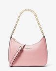 Jet Set Large Pebbled Leather Convertible Crossbody Bag (POWDER BLUSH)