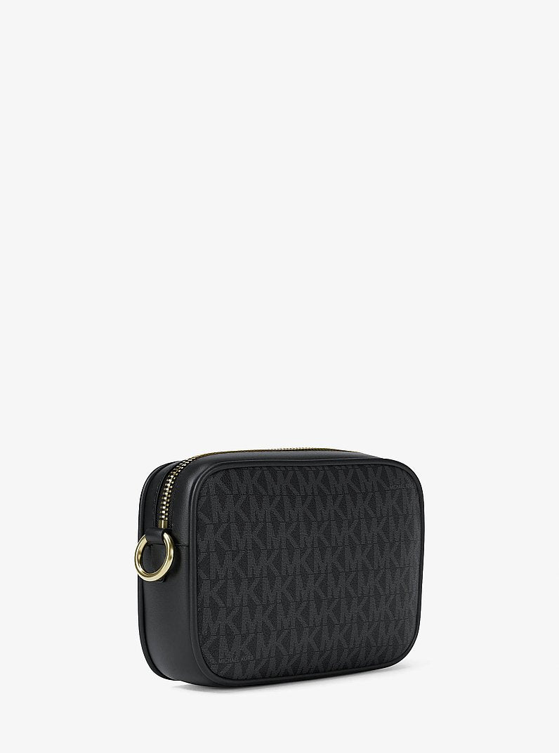 Jet Set Small Signature Logo Camera Crossbody Bag (BLACK)