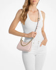 Jet Set Small Signature Logo Convertible Crossbody Bag (POWDER BLUSH)
