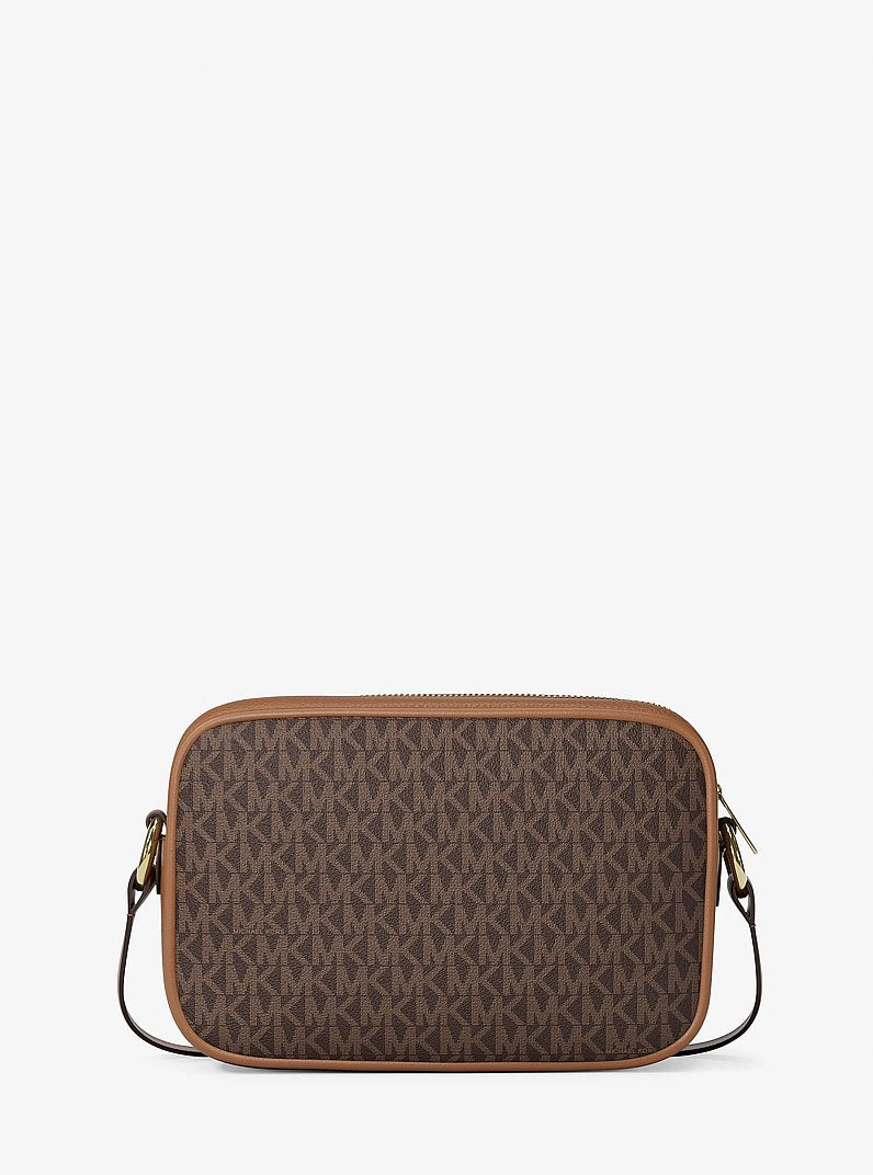 Jet Set Travel Large Signature logo Camera Crossbody Bag (BROWN)