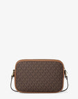Jet Set Travel Large Signature logo Camera Crossbody Bag (BROWN)