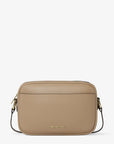 Jet Set Large Pebbled Leather Camera Crossbody Bag (CAMEL)