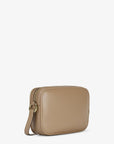 Jet Set Large Pebbled Leather Camera Crossbody Bag (CAMEL)