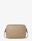 Jet Set Large Pebbled Leather Camera Crossbody Bag (CAMEL)