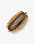 Jet Set Large Pebbled Leather Camera Crossbody Bag (HONEYWHEAT)