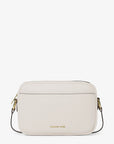 Jet Set Large Pebbled Leather Camera Crossbody Bag (LT CREAM)