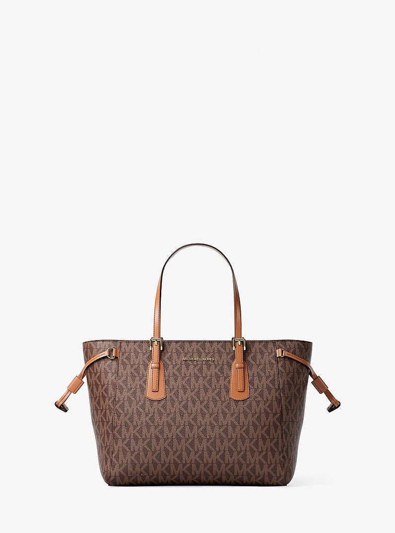Voyager Extra-Small Signature Logo Convertible Crossbody Bag (BROWN)
