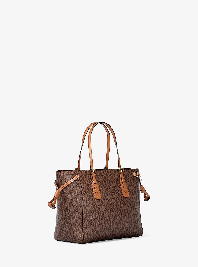 Voyager Extra-Small Signature Logo Convertible Crossbody Bag (BROWN)