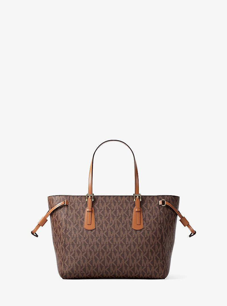 Voyager Extra-Small Signature Logo Convertible Crossbody Bag (BROWN)