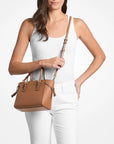Voyager Extra-Small Saffiano Leather Convertible Crossbody Bag (LUGGAGE)