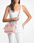 Voyager Extra-Small Saffiano Leather Convertible Crossbody Bag (POWDER BLUSH)