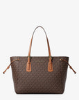 Voyager Large Signature Logo Top-Zip Tote Bag (BROWN)
