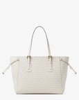 Voyager Large Signature Logo Top-Zip Tote Bag (LT CRM MULTI)