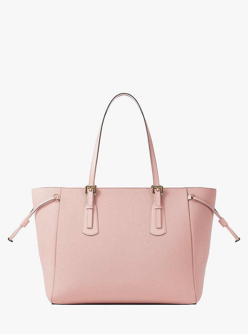 Voyager Large Saffiano Leather Tote Bag (POWDER BLUSH)