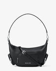 Merritt Medium Pebbled Leather Convertible Shoulder Bag (BLACK)