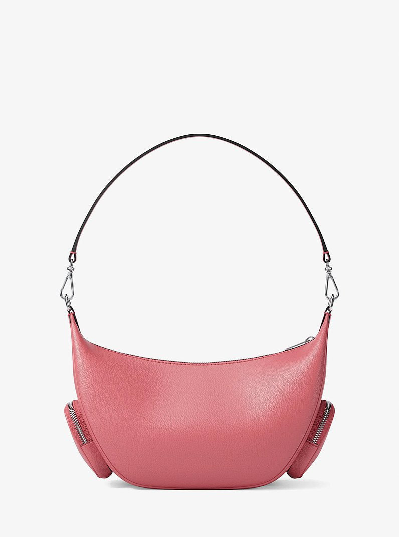 Merritt Medium Pebbled Leather Convertible Shoulder Bag (HIBISCUS)