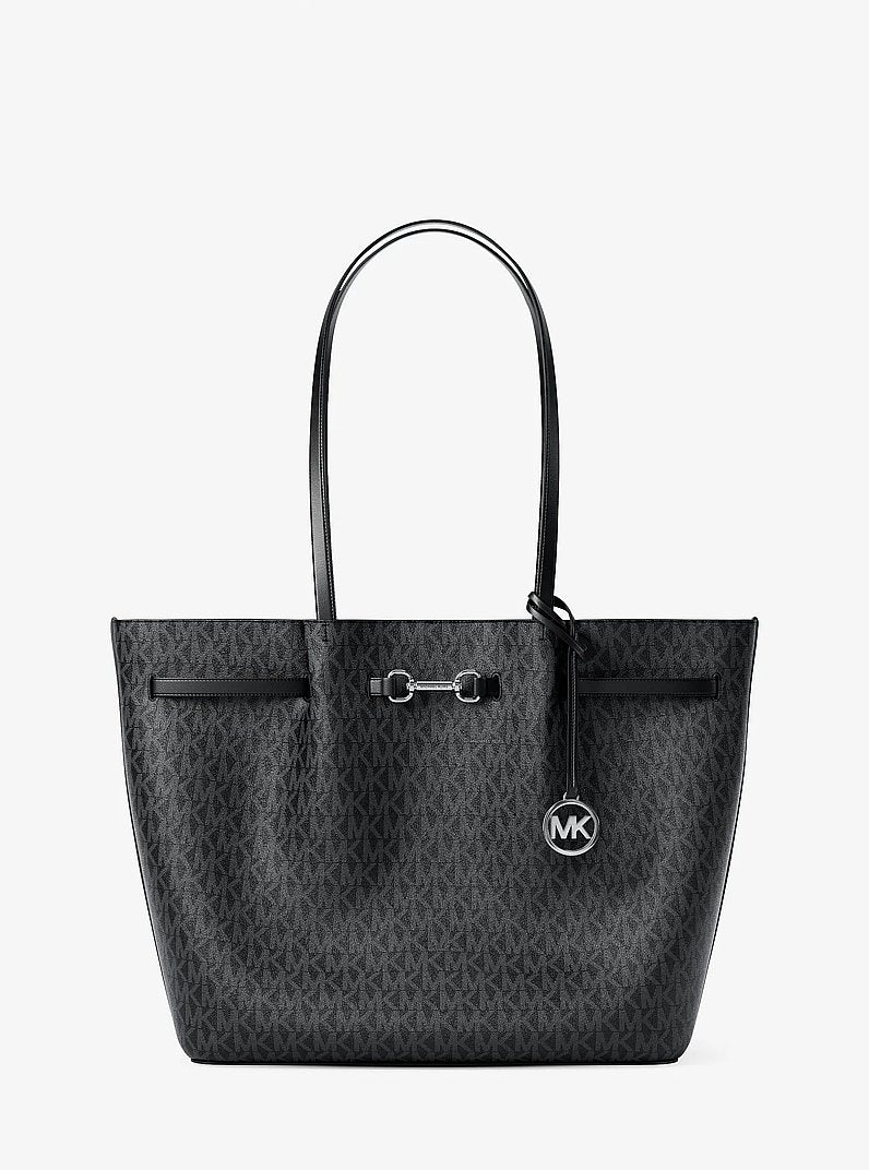 Carson Large Signature Logo Tote Bag (BLACK)