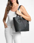 Carson Large Signature Logo Tote Bag (BLACK)