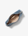 Jet Set Large Pebbled Leather Convertible Crossbody Bag (DENIM)