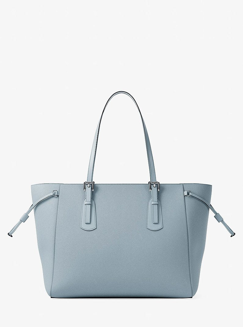 Voyager Large Saffiano Leather Tote Bag (PALE OCEAN)