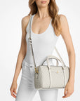 Jet Set Travel Medium Signature Logo Duffel Crossbody Bag (LT CRM MULTI)