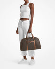 Jet Set Travel Extra-Large Signature Logo Weekender Bag (BROWN)