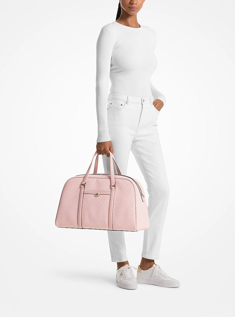 Jet Set Travel Extra-Large Signature Logo Weekender Bag (LT POWDER BLUSH)