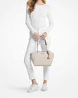 Jet Set Large Signature Logo Shoulder Bag (VANILLA)