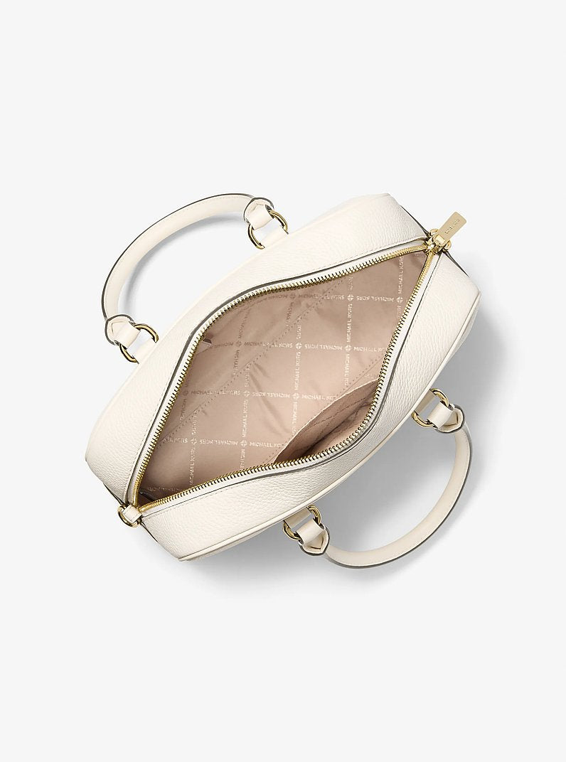 Thompson Pebbled Leather Satchel (LT CREAM)