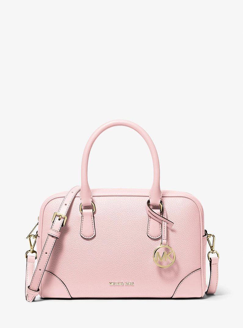 Thompson Pebbled Leather Satchel (POWDER BLUSH)