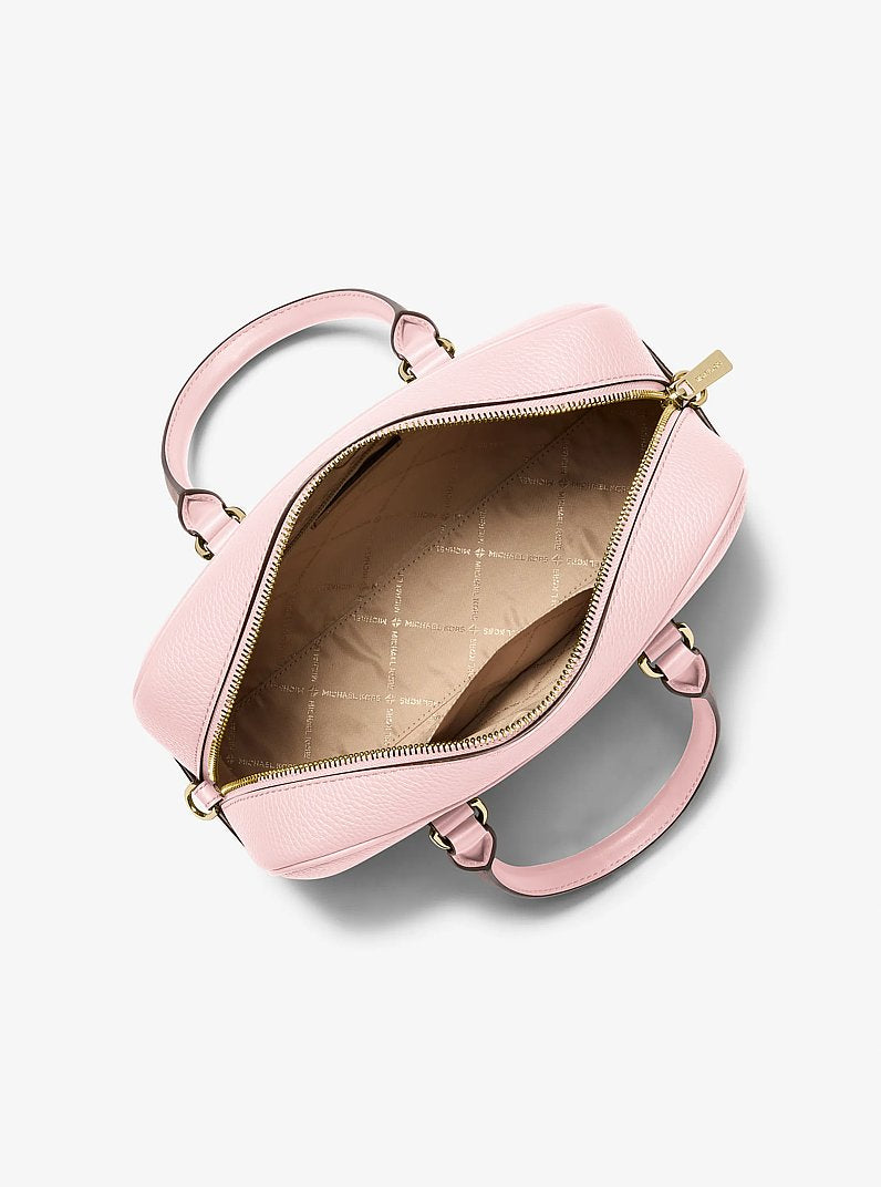 Thompson Pebbled Leather Satchel (POWDER BLUSH)