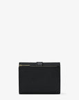 Greenwich Medium Saffiano Leather Trifold Wallet (BLACK)