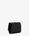 Greenwich Medium Saffiano Leather Trifold Wallet (BLACK)