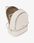 Rhea Medium Pebbled Leather Backpack (LT CREAM)