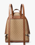Rhea Medium Color-Block Signature Logo Backpack (CAMEL MLT)