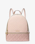 Rhea Medium Color-Block Signature Logo Backpack (PWD BLSH MLT)