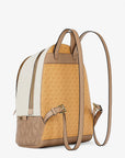 Rhea Medium Color-Block Signature Logo Backpack (HONEYWHEAT MULTI)