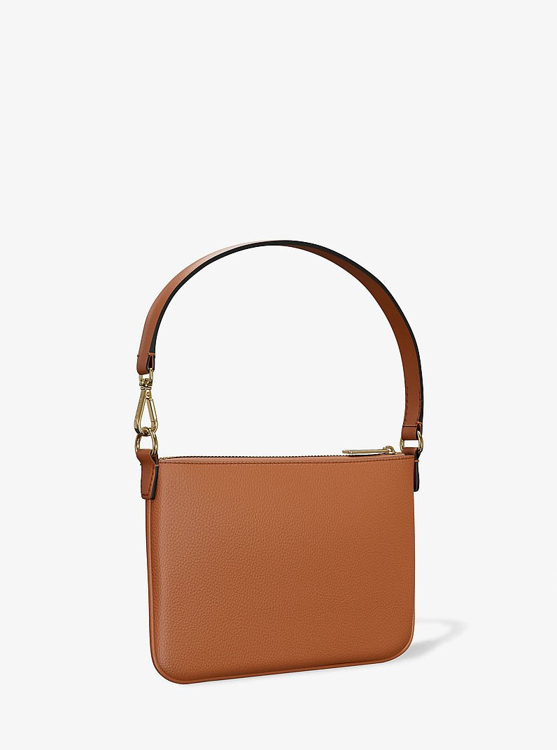 Jet Set Small Pebbled Leather Convertible Wristlet (LUGGAGE)