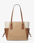 Voyager Large Color-Block Signature Logo Tote Bag (CAMEL MLT)