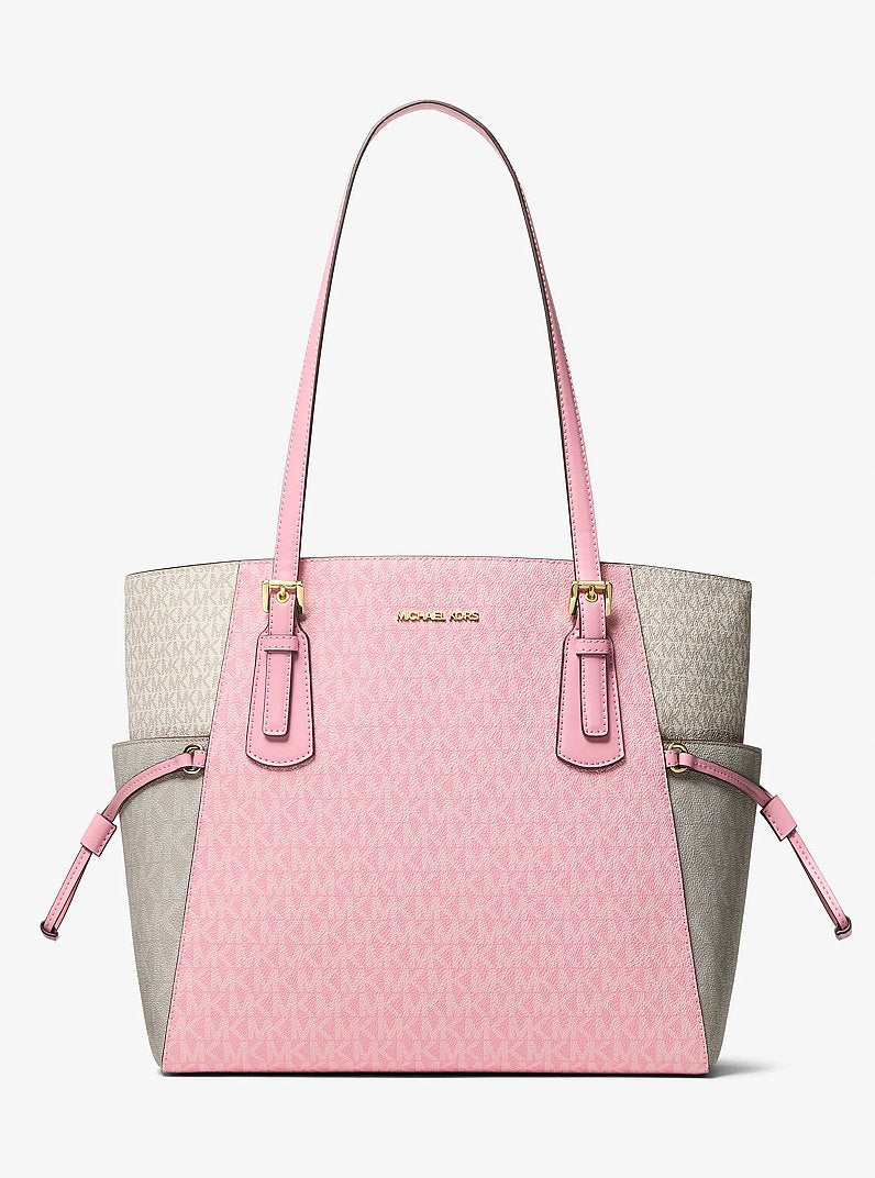 Voyager Large Color-Block Signature Logo Tote Bag (CRNTION MLTI)