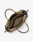 Voyager Large Color-Block Signature Logo Tote Bag (HONEYWHEAT MULTI)