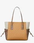 Voyager Large Color-Block Signature Logo Tote Bag (HONEYWHEAT MULTI)