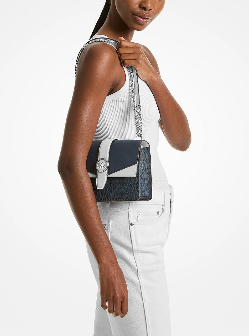Greenwich Small Color-Block Signature Logo Crossbody Bag (ADMIRL MULTI)