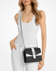 Greenwich Small Color-Block Signature Logo Crossbody Bag (BLACK COMBO)