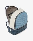 Rhea Medium Color-Block Signature Logo Backpack (DENIM MULTI)
