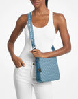 Jet Set Signature Logo Messenger Bag (DENIM)