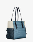 Voyager Large Color-Block Signature Logo Tote Bag (DENIM MULTI)