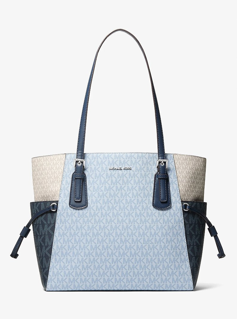 Voyager Large Color-Block Signature Logo Tote Bag (PL OCN MLTI)