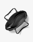 Voyager Large Saffiano Leather Tote Bag (BLACK)